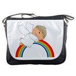 Angel Rainbow Cute Cartoon Angelic Messenger Bags