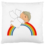 Angel Rainbow Cute Cartoon Angelic Large Cushion Case (Two Sides)
