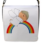 Angel Rainbow Cute Cartoon Angelic Flap Messenger Bag (S)