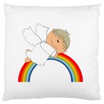 Angel Rainbow Cute Cartoon Angelic Standard Flano Cushion Case (One Side)