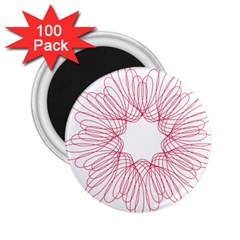 Spirograph Pattern Drawing Design 2 25  Magnets (100 Pack)  by Nexatart
