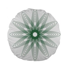 Spirograph Pattern Circle Design Standard 15  Premium Flano Round Cushions by Nexatart