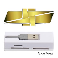 Logo Cross Golden Metal Glossy Memory Card Reader (stick)  by Nexatart