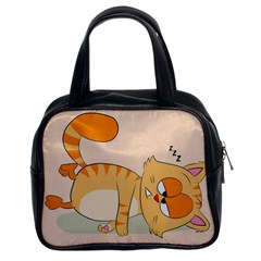 Even Cat Hates Monday Classic Handbags (2 Sides) by Catifornia