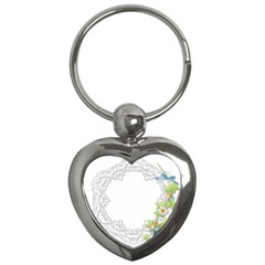 Scrapbook Element Lace Embroidery Key Chains (heart)  by Nexatart