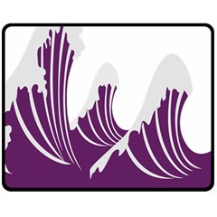 Waves Purple Wave Water Chevron Sea Beach Double Sided Fleece Blanket (medium) 