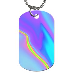 Aurora Color Rainbow Space Blue Sky Purple Yellow Dog Tag (two Sides)