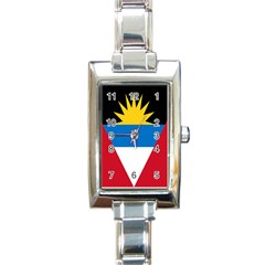 Banner Flag Sun Line Chevron Red White Black Blue Rectangle Italian Charm Watch