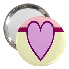 Cute Gender Gendercute Flags Love Heart Line Valentine 3  Handbag Mirrors