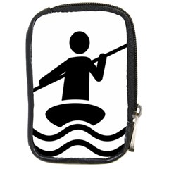 Cropped Kayak Graphic Race Paddle Black Water Sea Wave Beach Compact Camera Cases by Mariart