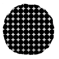 Dotted Pattern Png Dots Square Grid Abuse Black Large 18  Premium Flano Round Cushions
