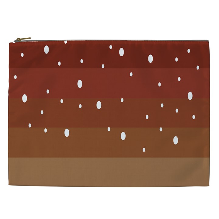 Fawn Gender Flags Polka Space Brown Cosmetic Bag (XXL) 
