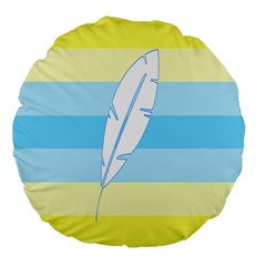 Feather Flags Large 18  Premium Flano Round Cushions