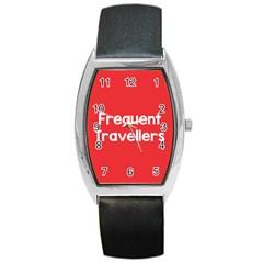 Frequent Travellers Red Barrel Style Metal Watch