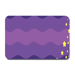 Glimragender Flags Wave Waves Chevron Purple Blue Star Yellow Space Plate Mats by Mariart