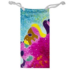 Fabric Rainbow Jewelry Bag by Mariart