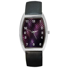 Light Lines Purple Black Barrel Style Metal Watch