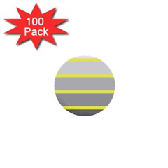 Molly Gender Line Flag Yellow Grey 1  Mini Buttons (100 Pack) 