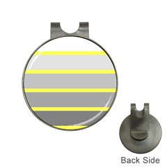 Molly Gender Line Flag Yellow Grey Hat Clips With Golf Markers