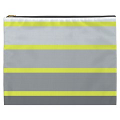 Molly Gender Line Flag Yellow Grey Cosmetic Bag (xxxl)  by Mariart
