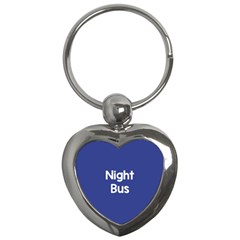 Night Bus New Blue Key Chains (heart) 