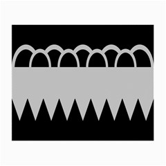Noir Gender Flags Wave Waves Chevron Circle Black Grey Small Glasses Cloth