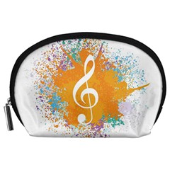 Musical Notes Accessory Pouches (large)  by Mariart
