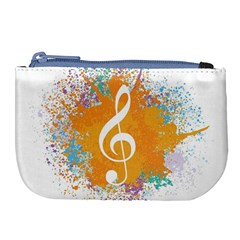 Musical Notes Large Coin Purse by Mariart