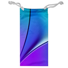 Line Blue Light Space Purple Jewelry Bag by Mariart