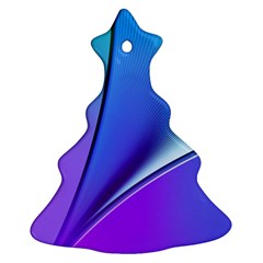 Line Blue Light Space Purple Ornament (christmas Tree)  by Mariart