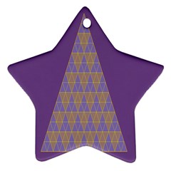 Pyramid Triangle  Purple Ornament (star)