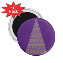 Pyramid Triangle  Purple 2 25  Magnets (10 Pack) 