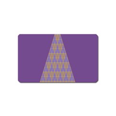 Pyramid Triangle  Purple Magnet (name Card) by Mariart