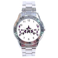 Star Purple Space Stainless Steel Analogue Watch by Mariart
