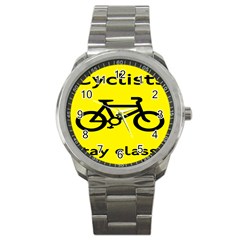 Stay Classy Bike Cyclists Sport Sport Metal Watch by Mariart