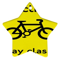Stay Classy Bike Cyclists Sport Star Ornament (two Sides)