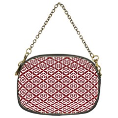Pattern Kawung Star Line Plaid Flower Floral Red Chain Purses (one Side) 