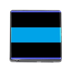 Tomboy Playboy Flag Blue Black Mline Memory Card Reader (square) by Mariart