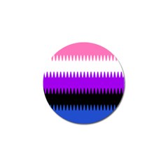 Sychnogender Techno Genderfluid Flags Wave Waves Chevron Golf Ball Marker