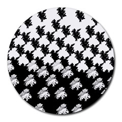 Transforming Escher Tessellations Full Page Dragon Black Animals Round Mousepads