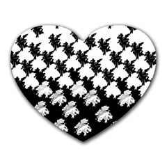 Transforming Escher Tessellations Full Page Dragon Black Animals Heart Mousepads by Mariart