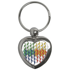 Rainbow Fish Key Chains (heart) 
