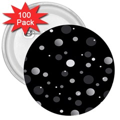 Decorative Dots Pattern 3  Buttons (100 Pack)  by ValentinaDesign