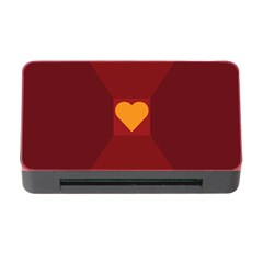 Heart Red Yellow Love Card Design Memory Card Reader With Cf by Nexatart