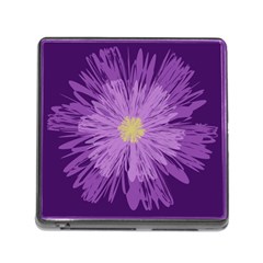 Purple Flower Floral Purple Flowers Memory Card Reader (square) by Nexatart