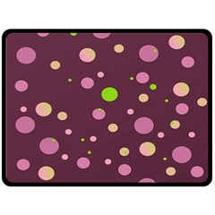 Decorative Dots Pattern Double Sided Fleece Blanket (large)  by ValentinaDesign