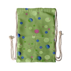Decorative Dots Pattern Drawstring Bag (small) by ValentinaDesign