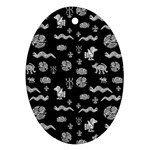 Aztecs pattern Oval Ornament (Two Sides)