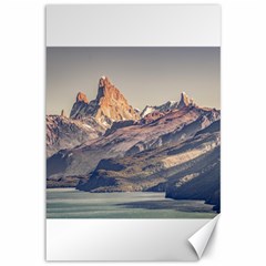 Fitz Roy And Poincenot Mountains Lake View   Patagonia Canvas 12  X 18   by dflcprints