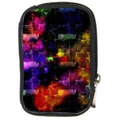 Colorful Bricks            Compact Camera Leather Case by LalyLauraFLM